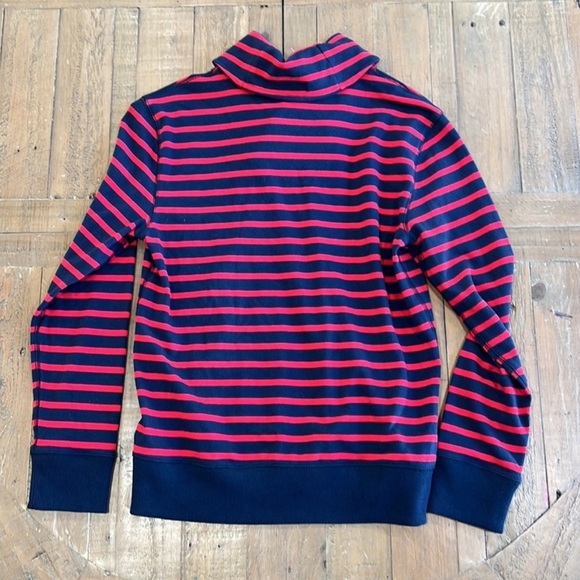 Crewcuts red and navy stripe cowl neck sweatshirt - Picture 5 of 5